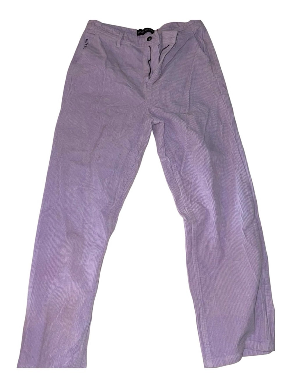 Men's Lavender Wide-Leg conduroy Pants